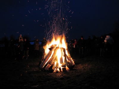 Osterfeuer in Greifswald