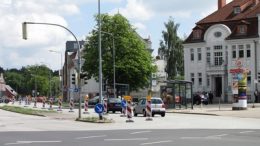 der Verkehrsversuch auf der Europakreuzung in Greifswald